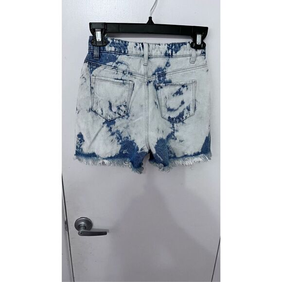 BP BLEACHED WASHED HIGH WAISTED DENIM JEAN SHORTS WOMENS SIZE 24 - Picture 9 of 14
